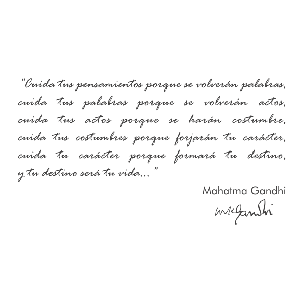 4132.png Vinilo decorativo cita Gandhi