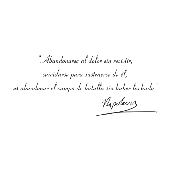 Vinilo decorativo frase de Napoleón