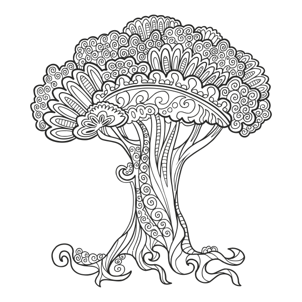 Vinilo decorativo arbol detallado