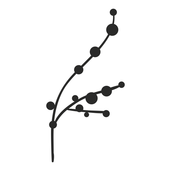 Vinilo decorativo rama con frutos