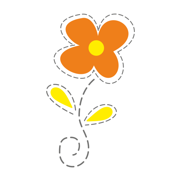 Vinilo infantil flor