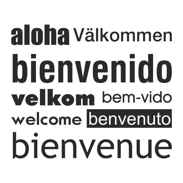 Vinilo decorativo bienvenido