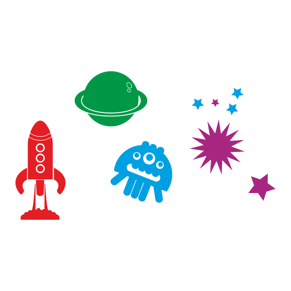 4198.png Vinilo infantil kit figuras del espacio multicolor
