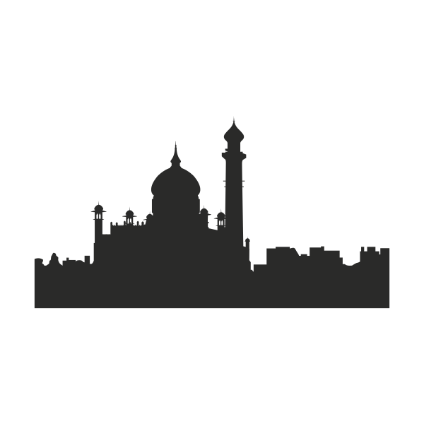 4214.png Vinilo decorativo skyline Taj Mahal