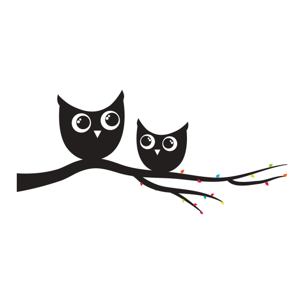 4250.png Vinilo infantil buhos en rama