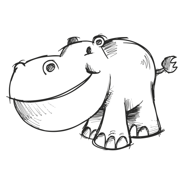 Vinilo infantil hipopótamo