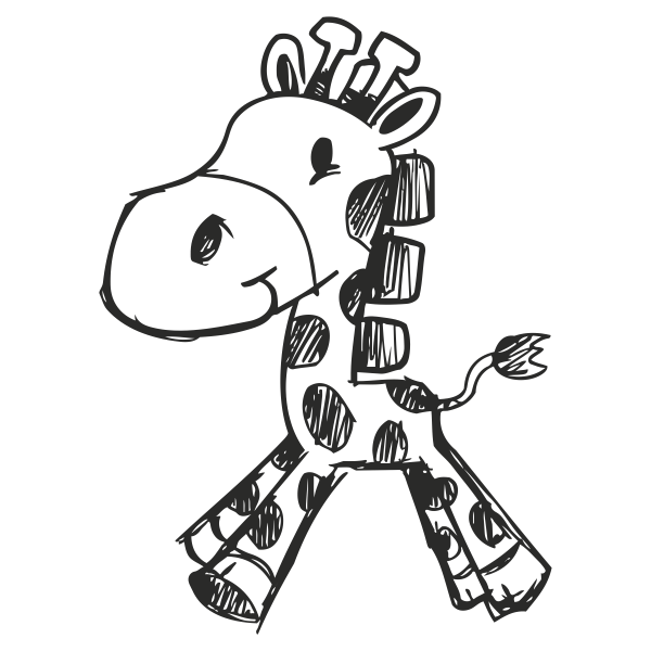 4284.png Vinilo infantil girafa