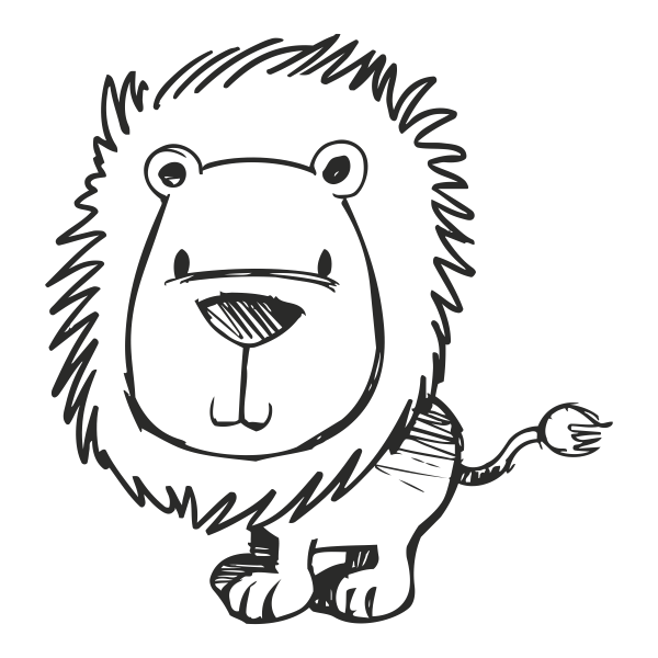 Vinilo infantil león