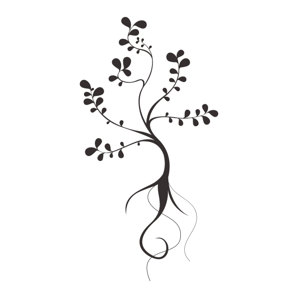 Vinilo decorativo raíz con hojas