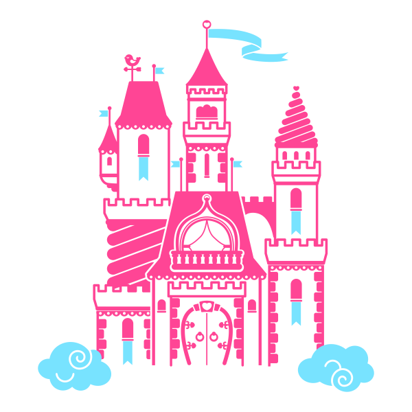 Vinilo infantil castillo princesa