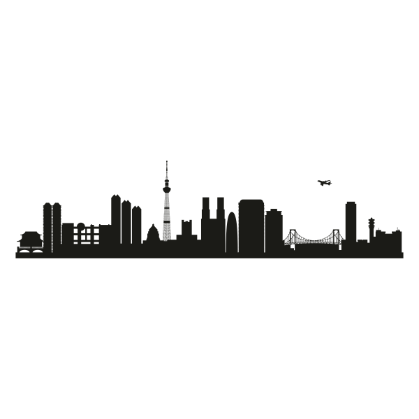 Vinilo decorativo skyline Tokyo