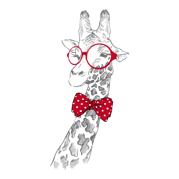 Vinilo decorativo girafa geek