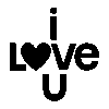 Vinilo decorativo i love you III