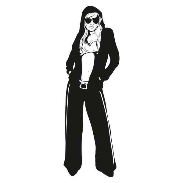 Vinilo decorativo chica urban