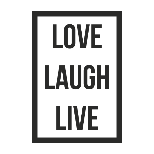 Vinilo decorativo love laugh