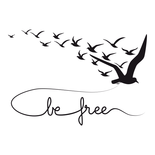 5240.png Vinilo decorativo Be free