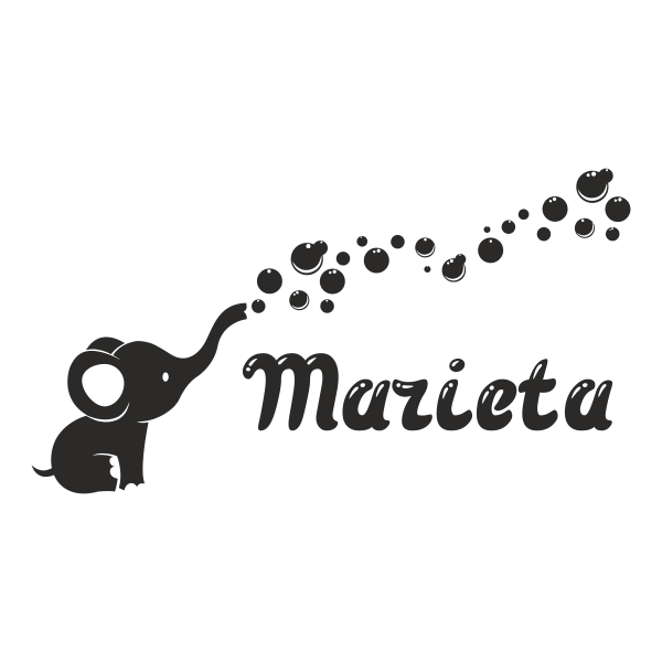 Vinilo infantil personalizable elefante