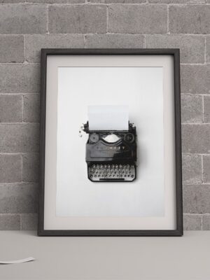 Lámina vintage typewriter