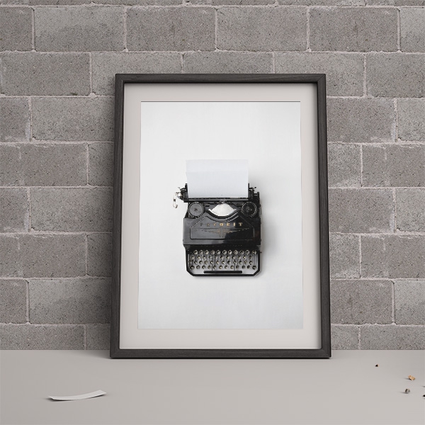 Lámina vintage typewriter