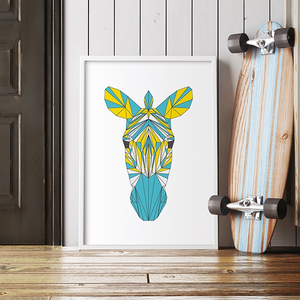 Lámina cebra poligonal