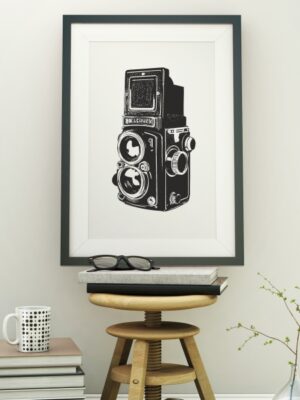 Lámina vintage camera