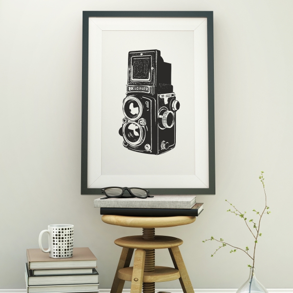 Lámina vintage camera