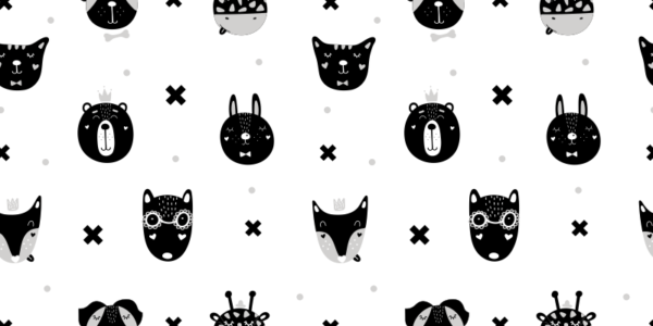 Papel pintado scandinavian animals