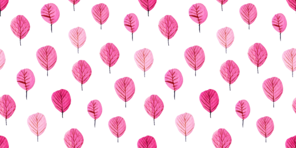 pp27 Papel pintado pink leaves