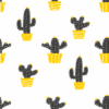 pp4 Papel pintado yellow cactus