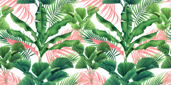 Papel pintado pink jungle