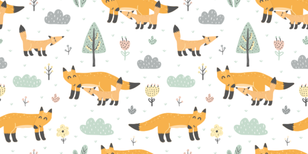 Papel pintado scandinavian fox