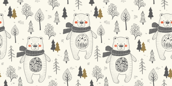 pp61 Papel pintado sweet bear
